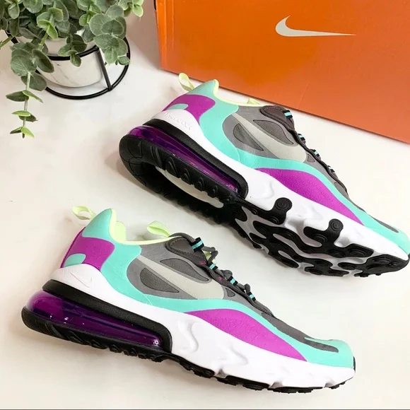 Nike Girls' Big Air Max 270 React Casual Sneakers Shoes 7Y BQ0103-007 - Picture 5 of 12